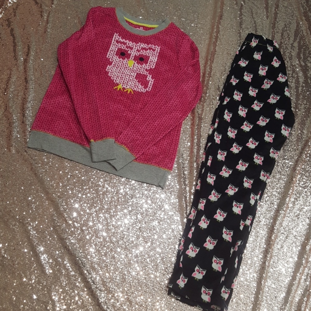 Owl warm pajama set
